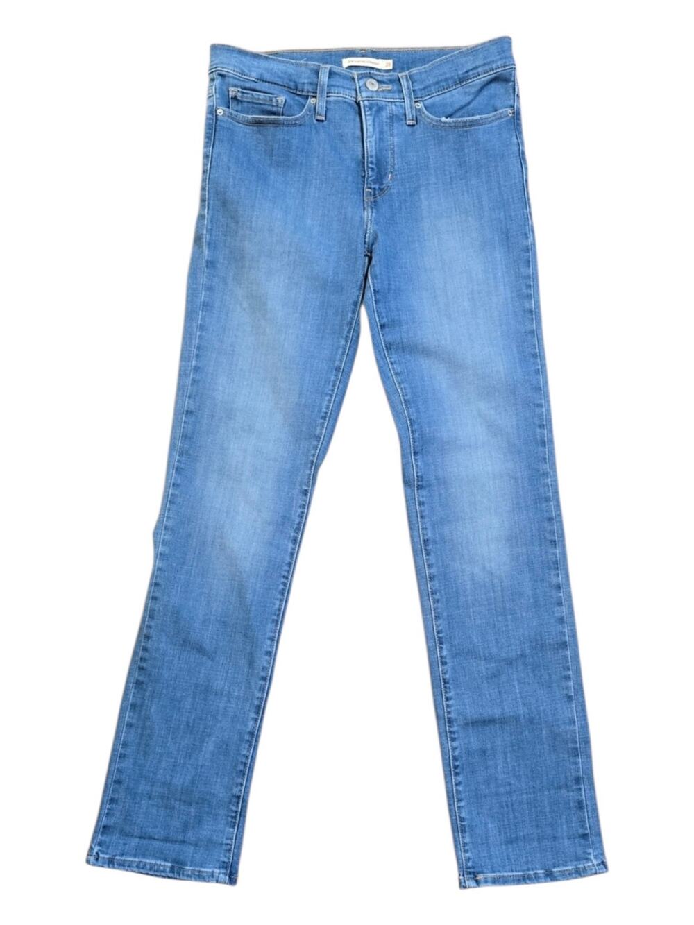 Levis 314 Shaping Straight Jeans Size 28 Medium Wash Stretch Denim